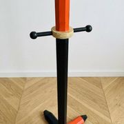 Vintage coat rack DLG Pierre Sala orange and black.