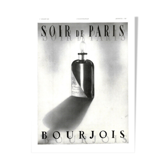 Affiche vintage années 30 Bourjois parfum