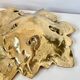 Plat décoratif en forme de feuille – Bronze doré – Début XXᵉ siècle