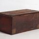 Coffre ancien peint avec motifs floraux et serrure en fer (vers 1820) #47