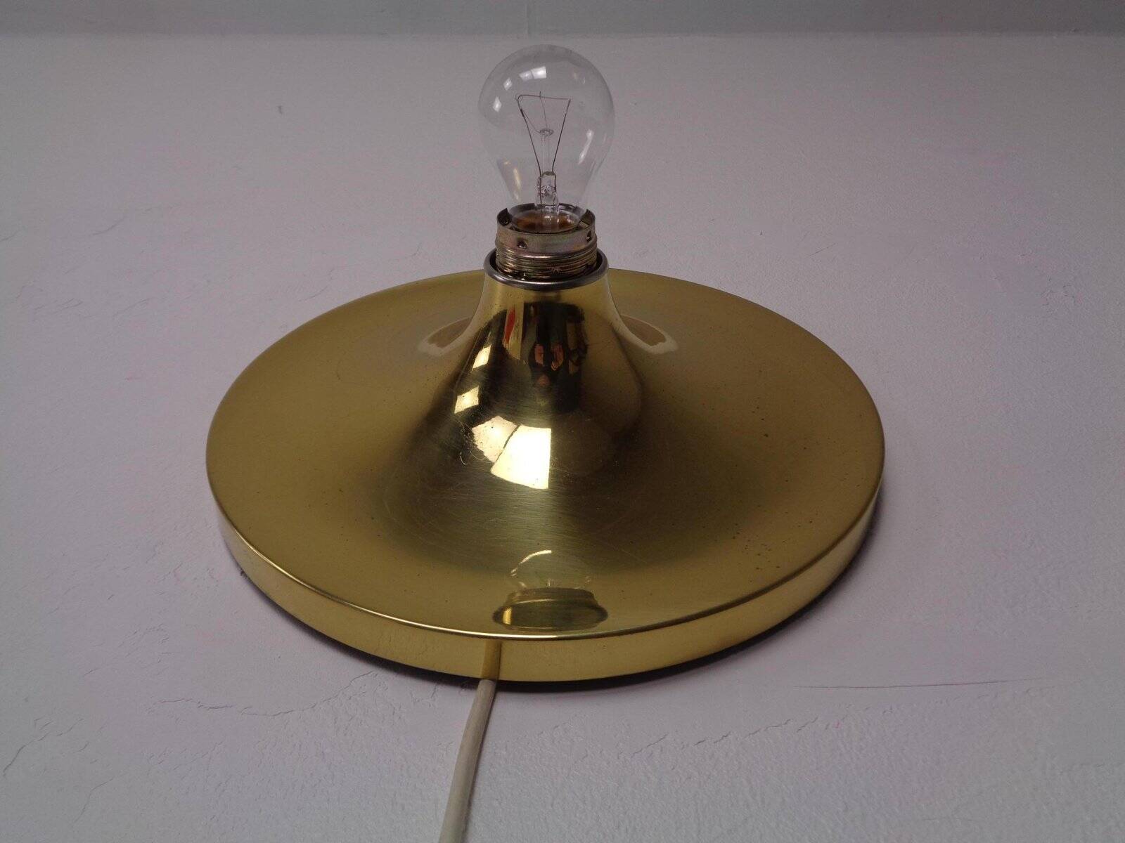 Space Age Golden Wall Lamp from Doria Leuchten, 1960s