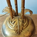 3-globe gilded metal floor lamp