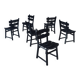 Brutalist dining chairs by Dittmann for Awa Radbound, Netherlands, 1970s, set of 6.