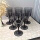 Grey smoked crystal walking glasses
