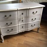 Patinated crossbow commode