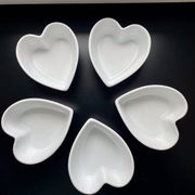 5 Ramequins Cordon Bleu porcelaine blanche