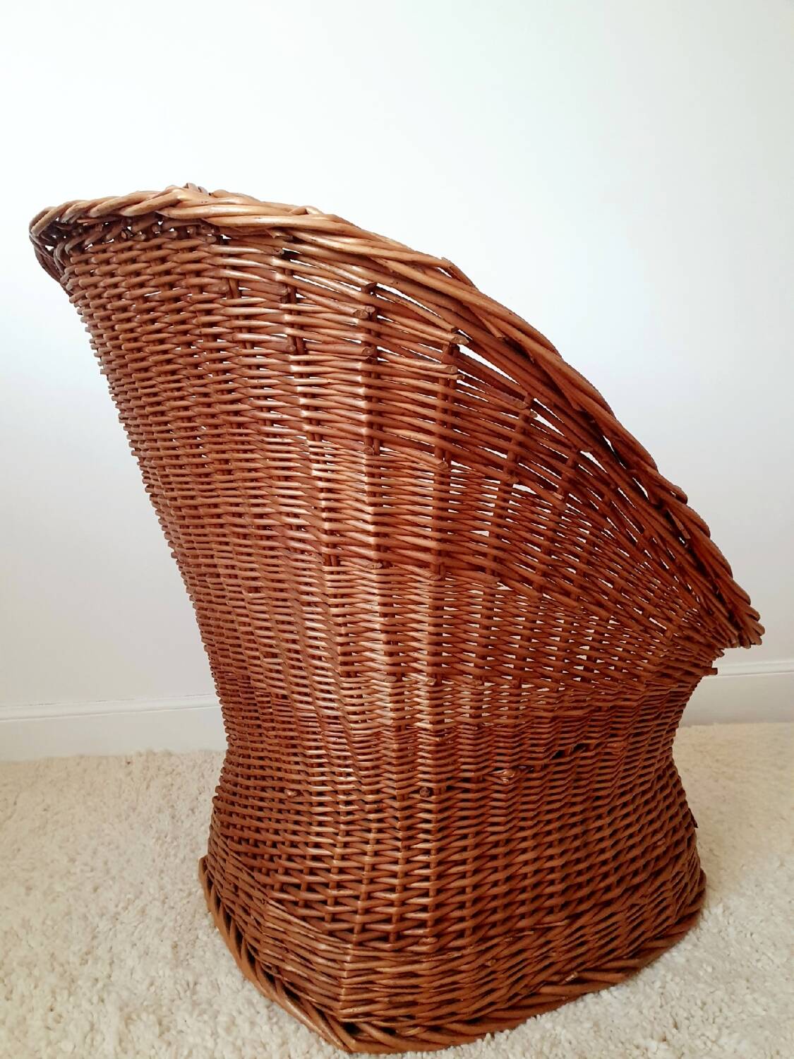 Vintage wicker armchair