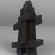 Pair of Dutch brutalist cast stone concrete abstract sculptures, ca 1960s