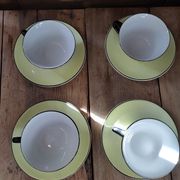 Coffee service Porcelain Cup Wolf mill Black liseré Patel