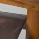 Set of French armchairs in olive wood with saddle leather, 1970s