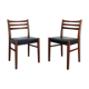 Paire de chaises scandinaves skaï noir
