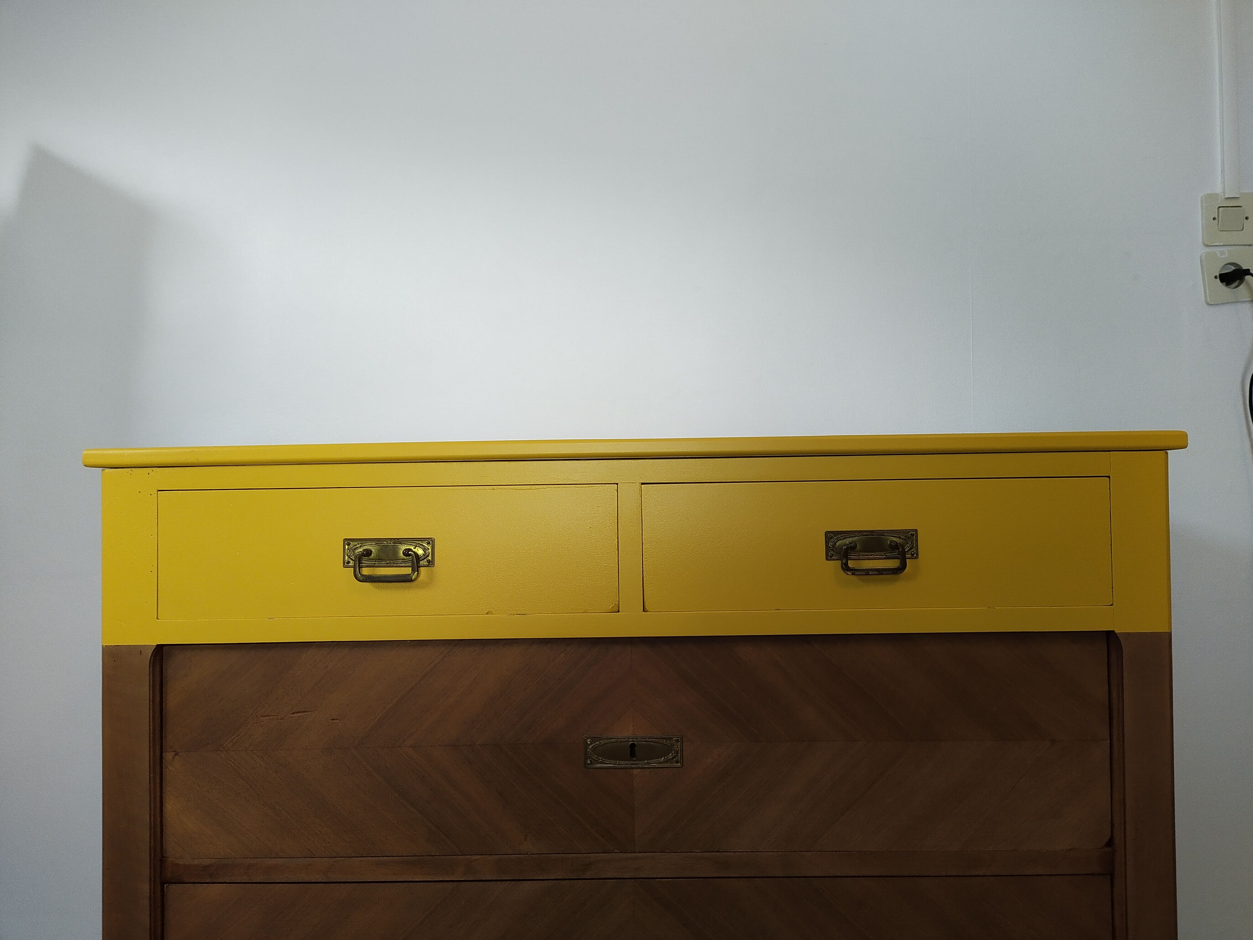 Yellow chest of drawers