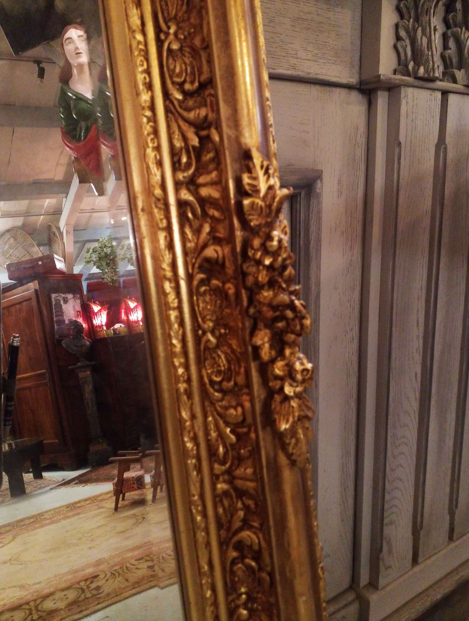 Golden mirror 85x160cm