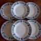 6 old hollow earthenware plates Terre de Fer Massena Creil Montereau (ø 25 cm)