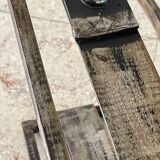 Brutalist vintage steel magazine rack