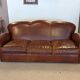 Leather club 3 places sofa 50s