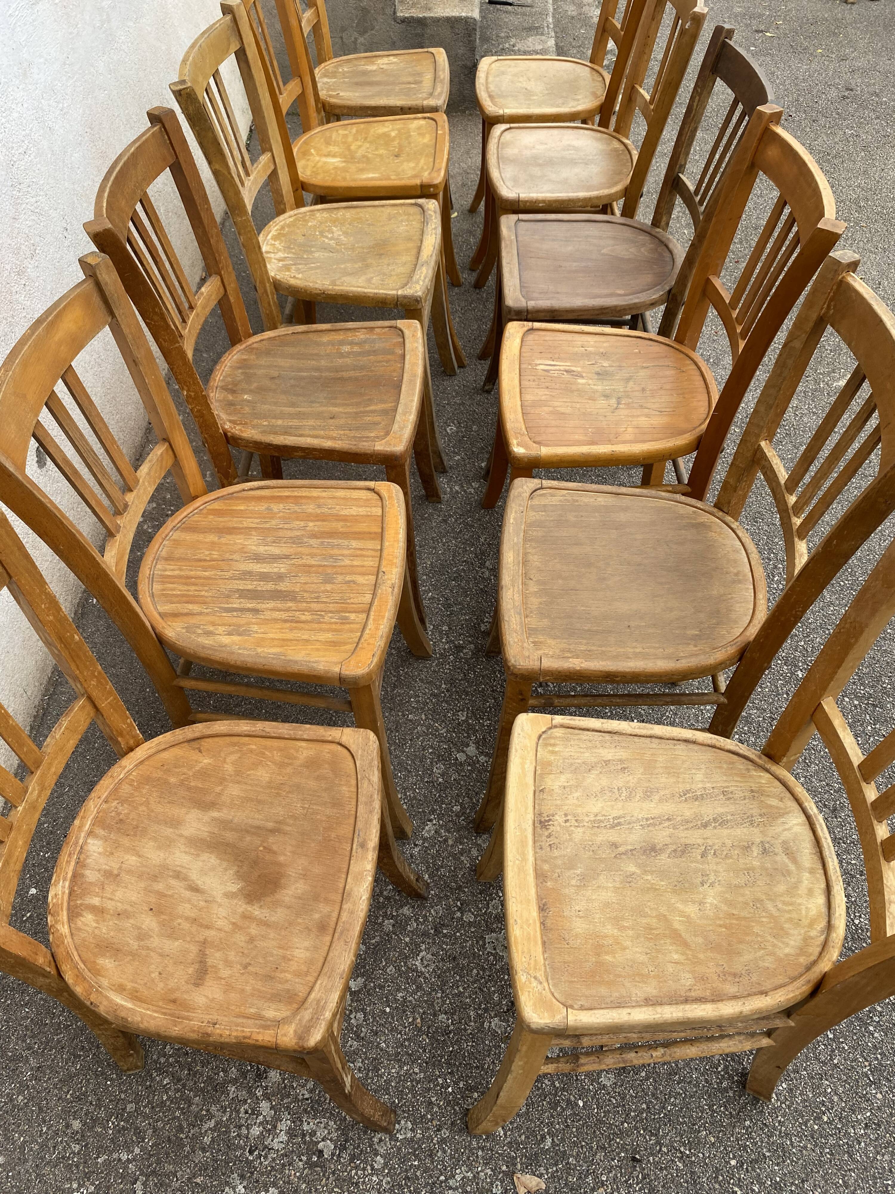 Set of 12 bistro chairs