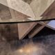 Glass and marble table