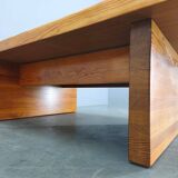 1960s Scandinavian Solid Pine Coffee Table Minimalist Design