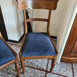 Series of 4 mahogany chairs from the 19th century