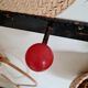 Coat rack 3 hooks metal balls, 50s