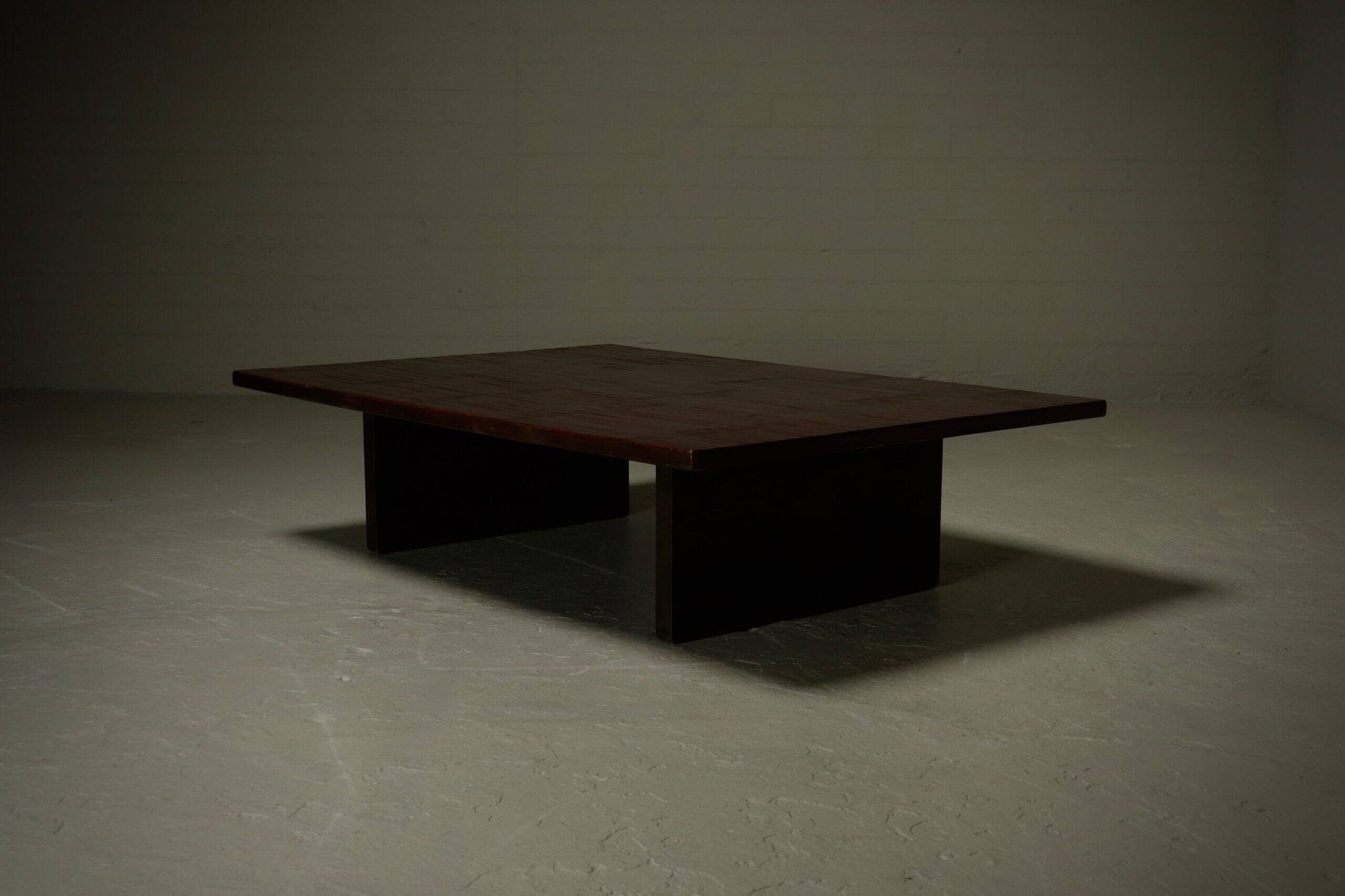Bamboo and wood coffee table by Axel Vervoordt 1980s