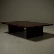 Bamboo and wood coffee table by Axel Vervoordt 1980s