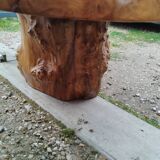 Table basse tronc d'arbre en loupe d'orme