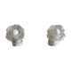 Art Deco style wall lights in porcelain and floral glass paste - 30s