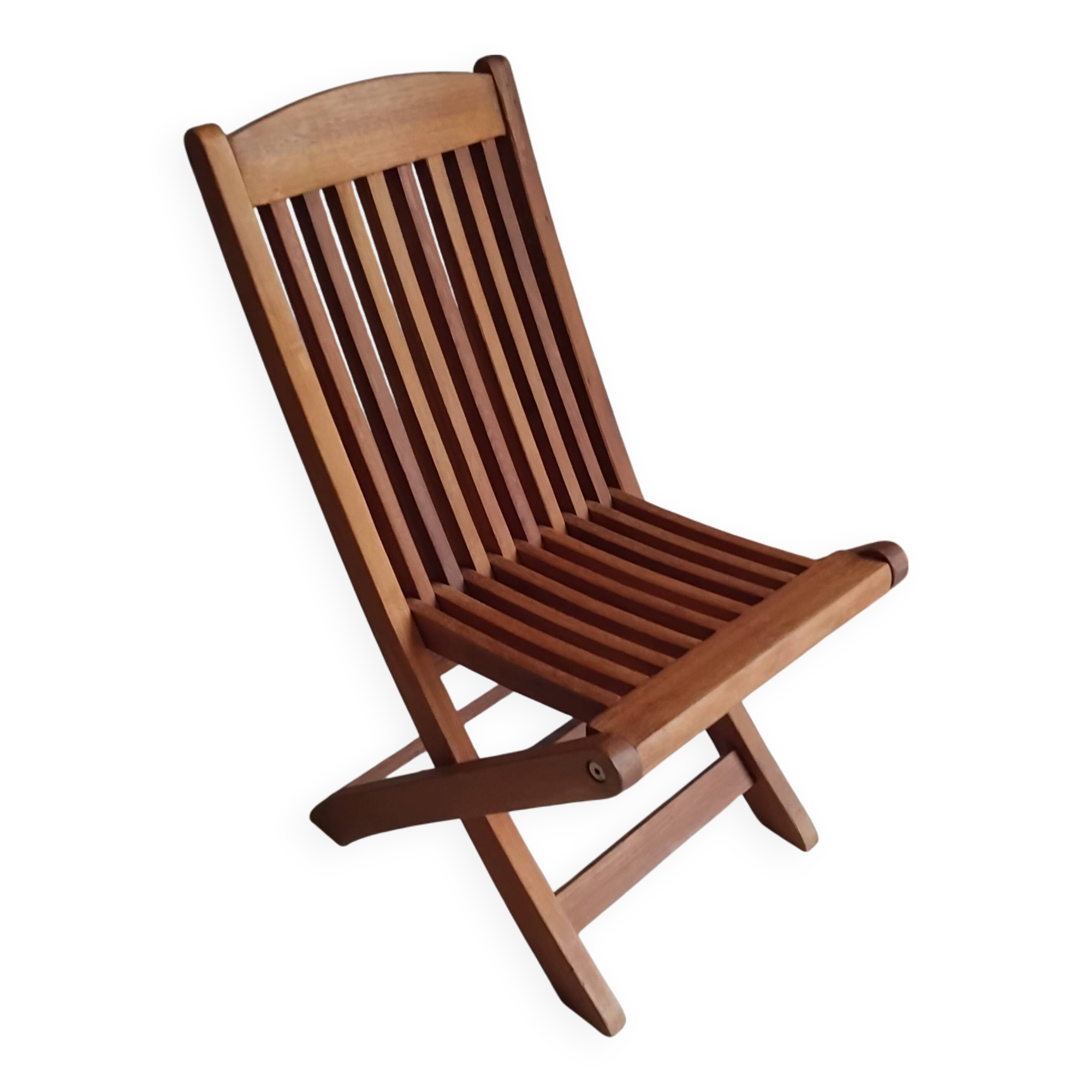Vintage folding teak children's chair