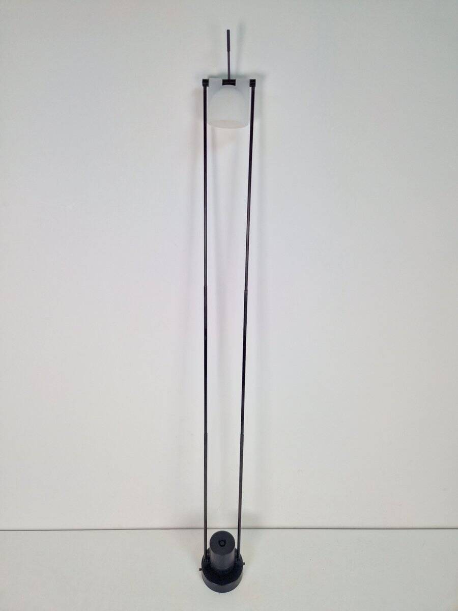 Vintage Pradina Telescopic Spotlight in White Glass, Italy, 1980