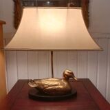 Deknudt duck lamp in brass
