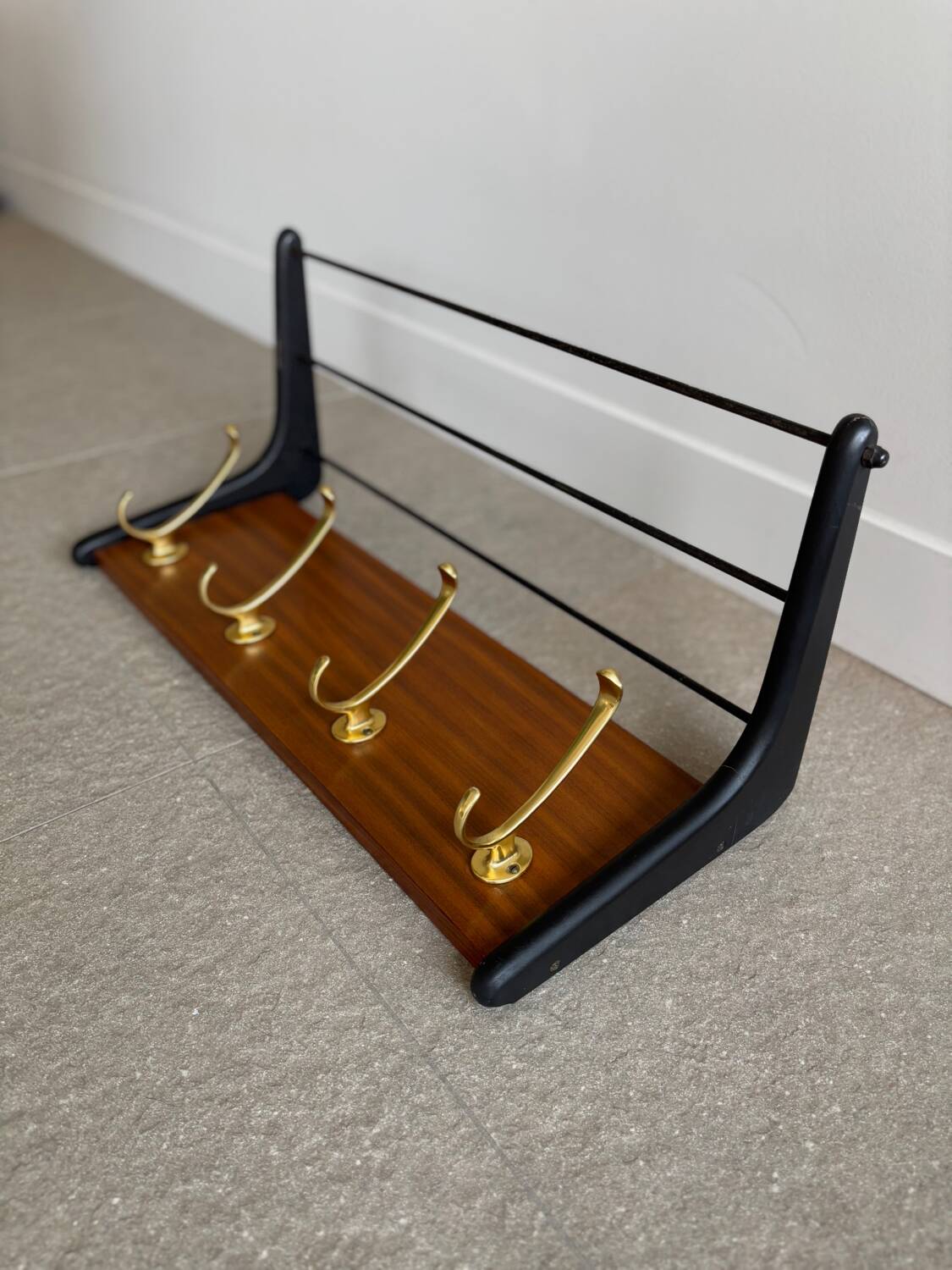 Vintage wall coat rack by Alfred Hendrickx for Belform, 60s