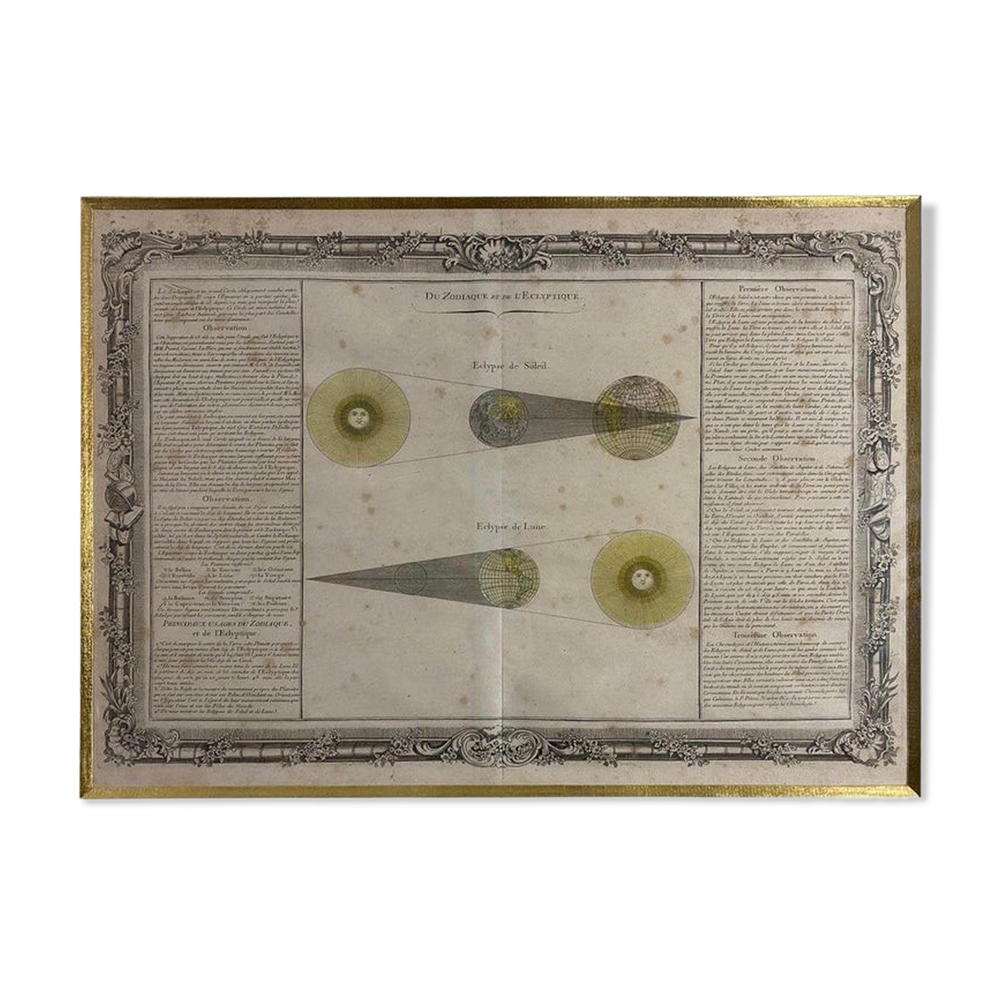 The zodiac and the eclipse, engraving, eighteenth century