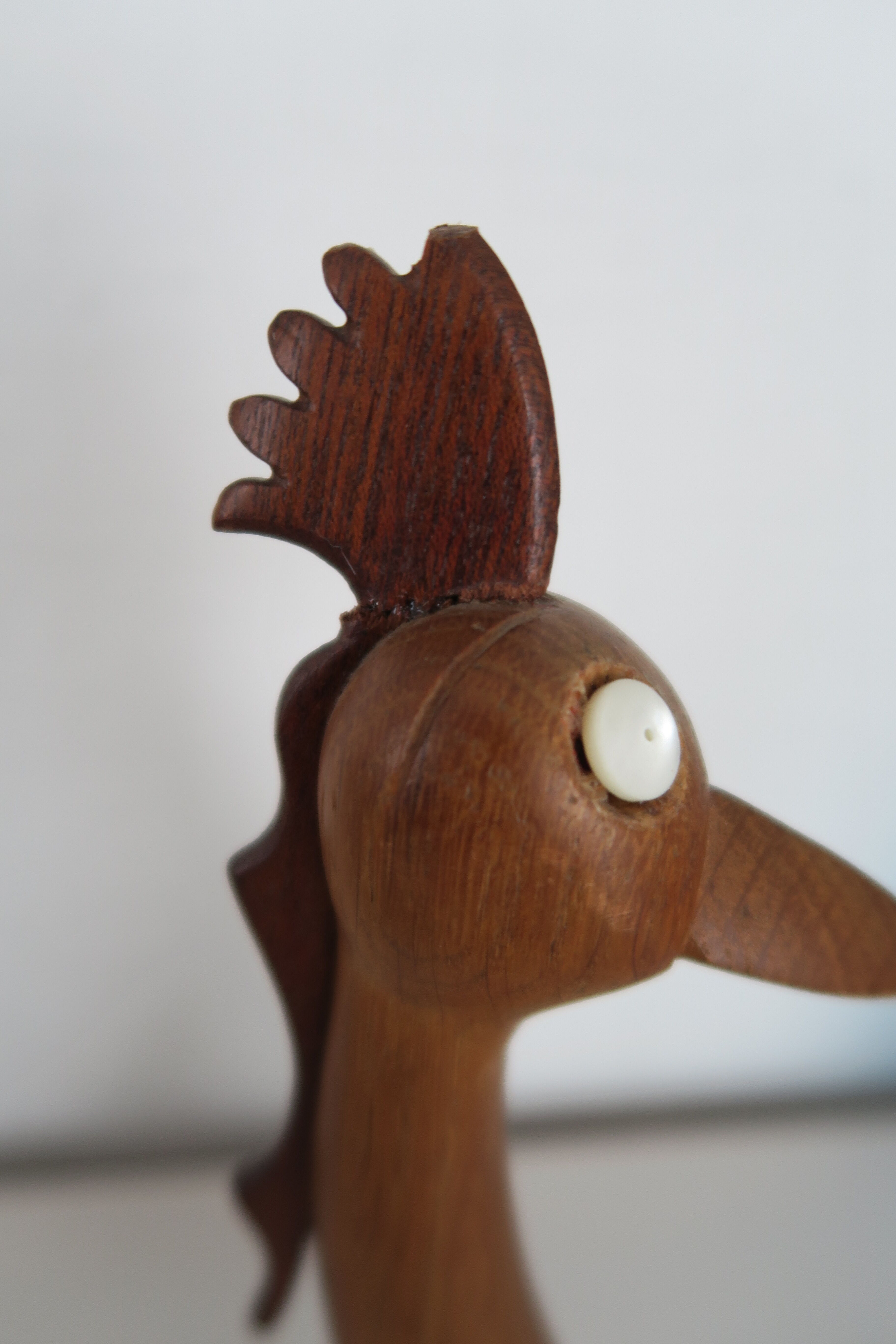 Toy wood giraffe vintage scandinavian teak 1960-70
