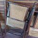Set of 4 folding chairs old colonial style