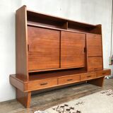 Maurice Pré high sideboard for Lieuvin in teak 1960