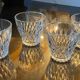 4 Vereco diamond-pointed glass glasses from the 60s