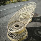 Pair of large garden armchairs