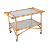 Vintage Bamboo Trolley and serving trolley 1960s