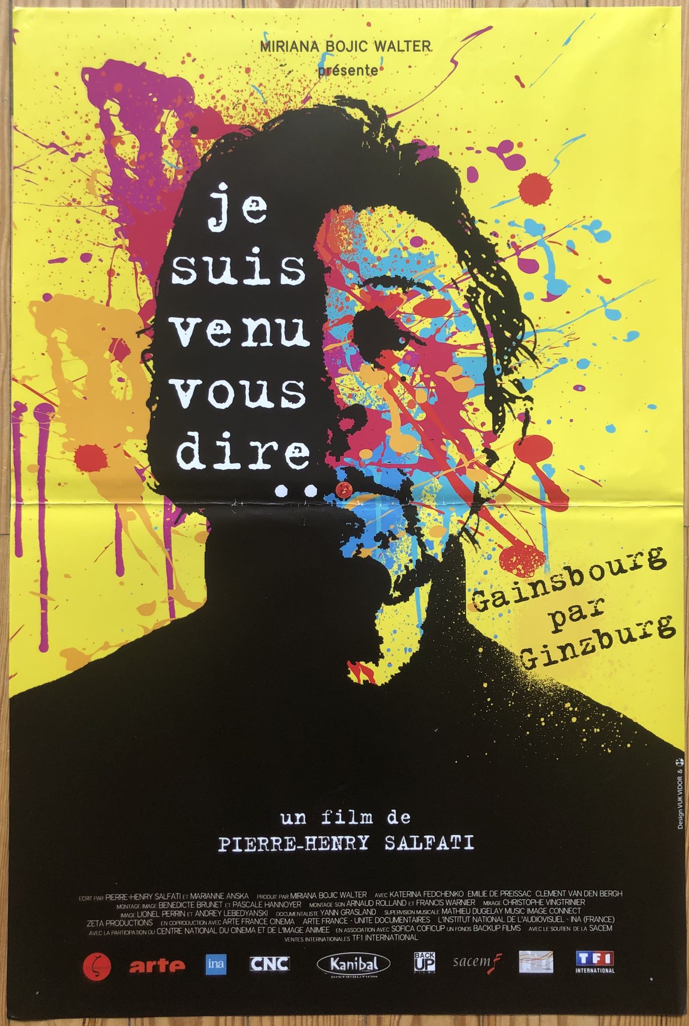 Original movie poster "I came to tell you..." Gainsbourg by Ginzburg