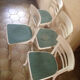 Ensemble de 4 chaises bistrot anciennes des années 50