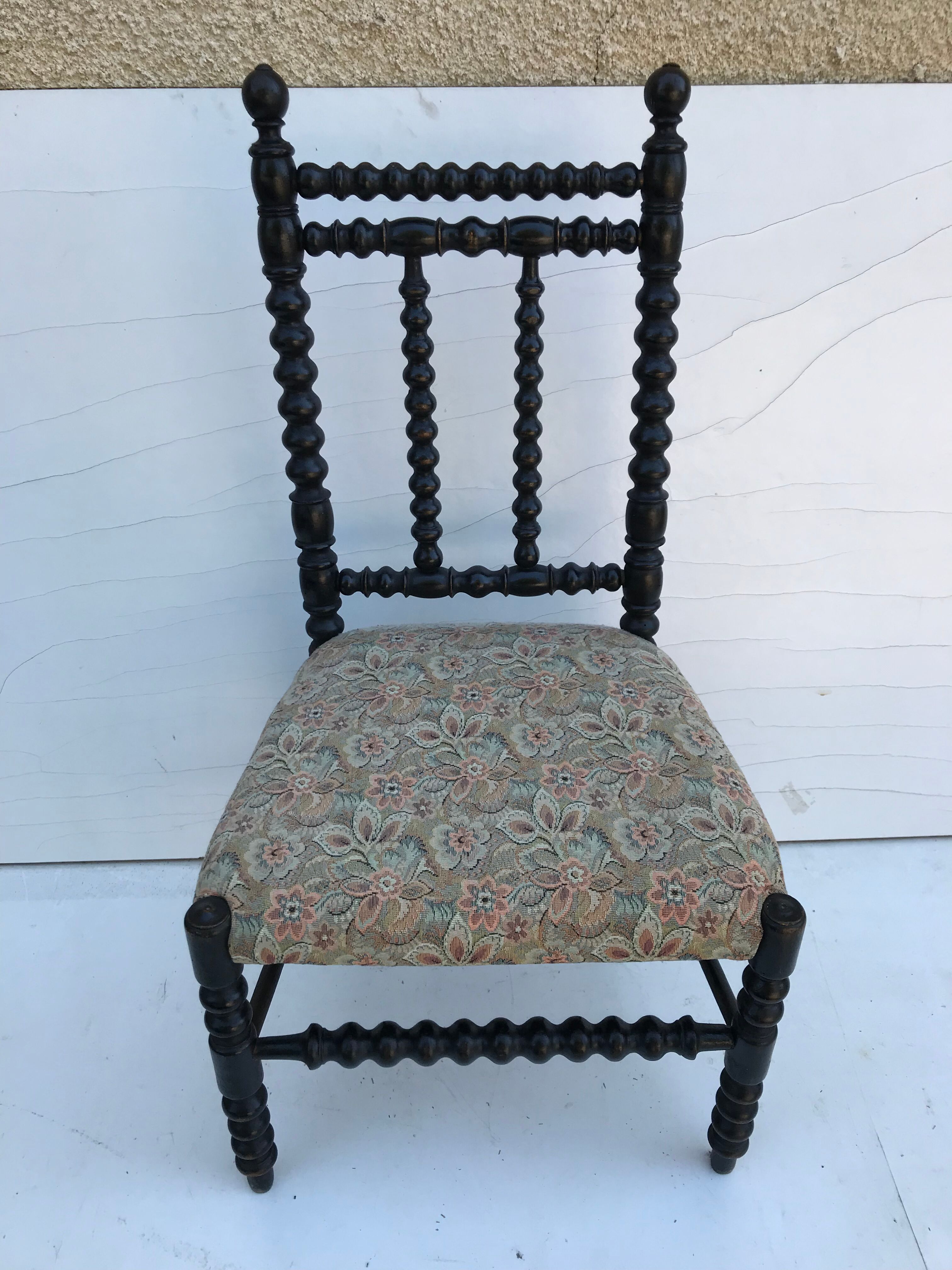 children's chair turned wood Napoleon lll