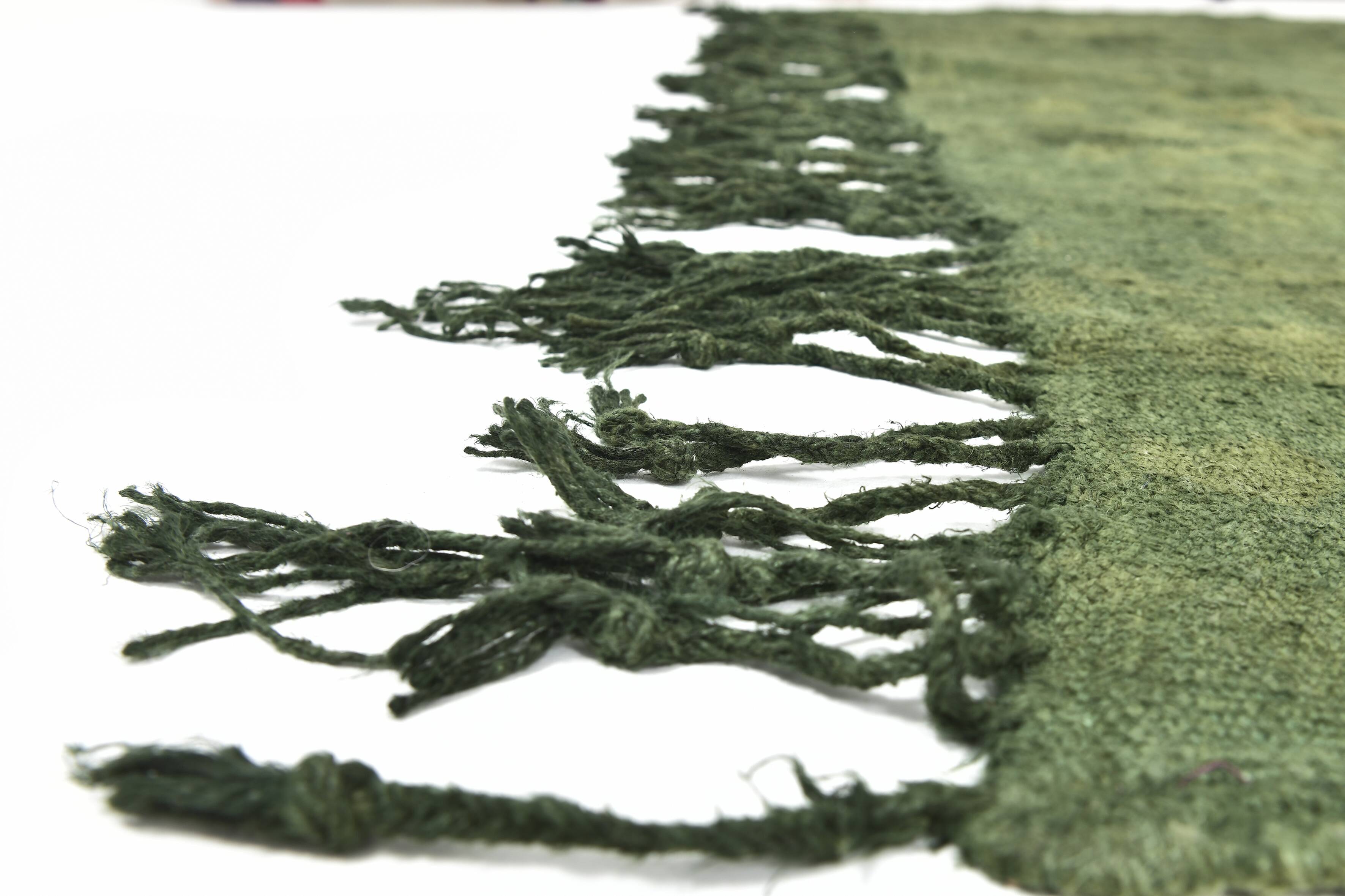 Shades Of Green Turkish Kilim Rug, 169x224Cm