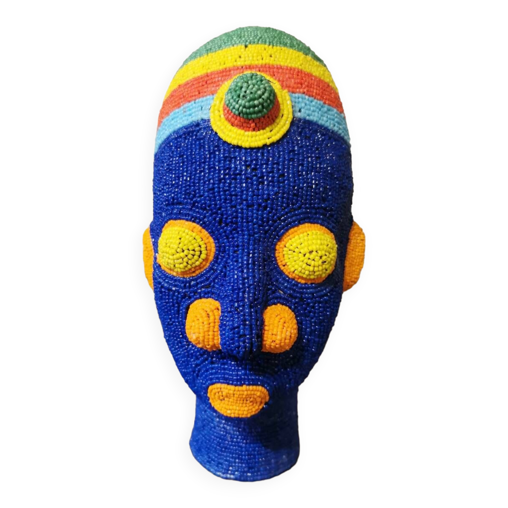 African beaded head