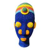 African beaded head