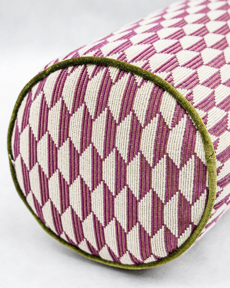 Coussin traversin géométrique Nobilis fait main