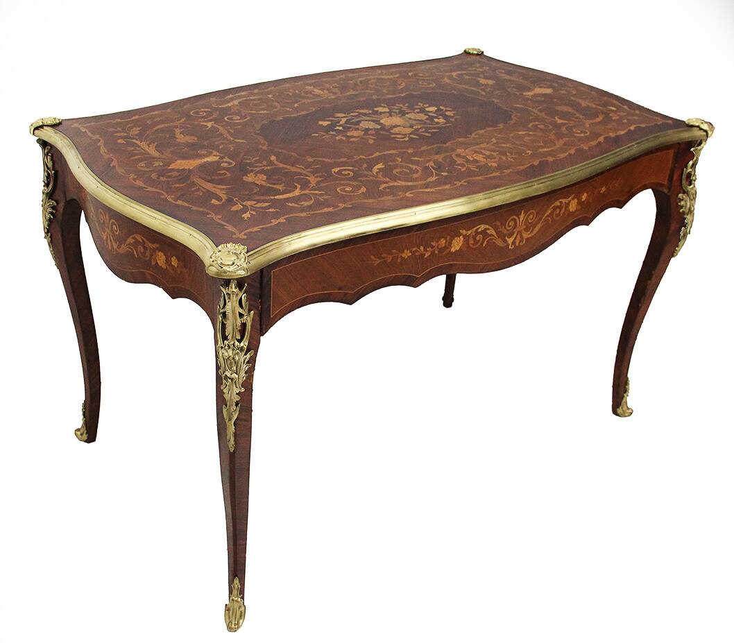Table à écrire marquetée époque XIXe