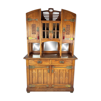 Art Nouveau Oak Cabinet, 1930s