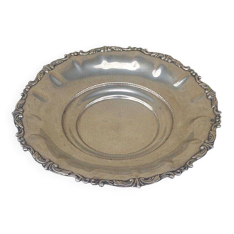 Centre de table vintage italien en argent 800 ciselé et perforé